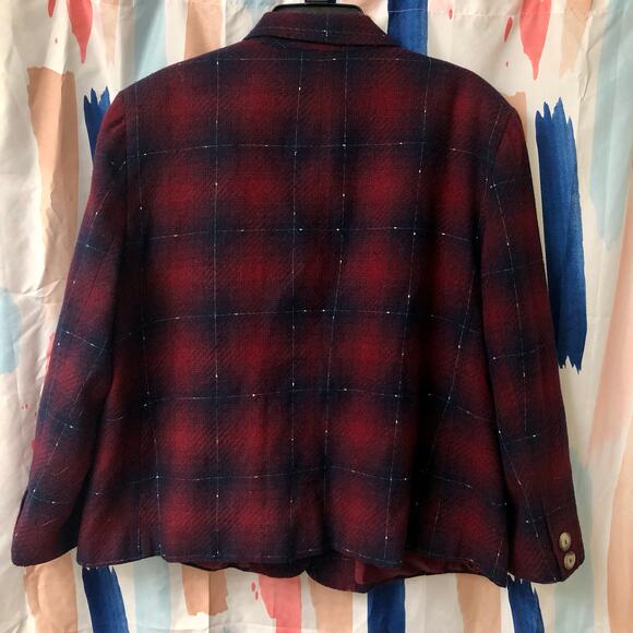 Maggie McNaughton Vintage Red, Blue, and Silver Suit Jacket Blazer - Picture 8 of 14